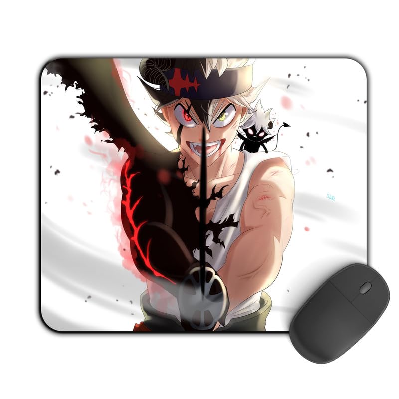 Image of Printed Design Mouse Pad Asta X Liebe (200MM X 240 X 3MM) Enhance Gaming and Work Performance Comfortable and Precise Non-Slip Water Proof Black Clover Mouse Pad.