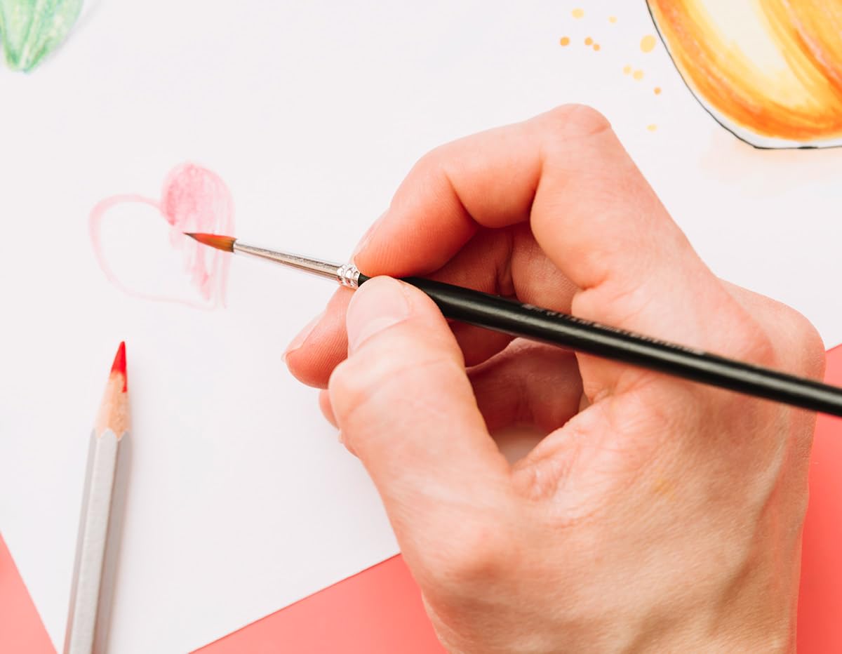 INNSPIRO Lot De 5 Pinceaux Plats Manche Court - N°2,4,6,8,10