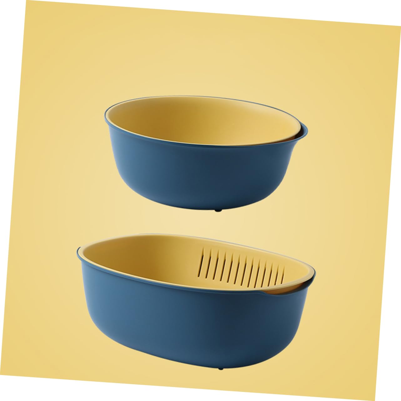 COLLBATH Scolapasta Clip in Plastica Pp a Doppio Strato, Cestino per Lavare Verdure e Frutta, Design Cavo Salvaspazio per Cucina e Casa