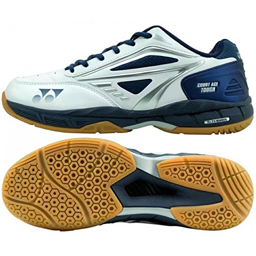 Navy and Black PU Badminton Shoes 