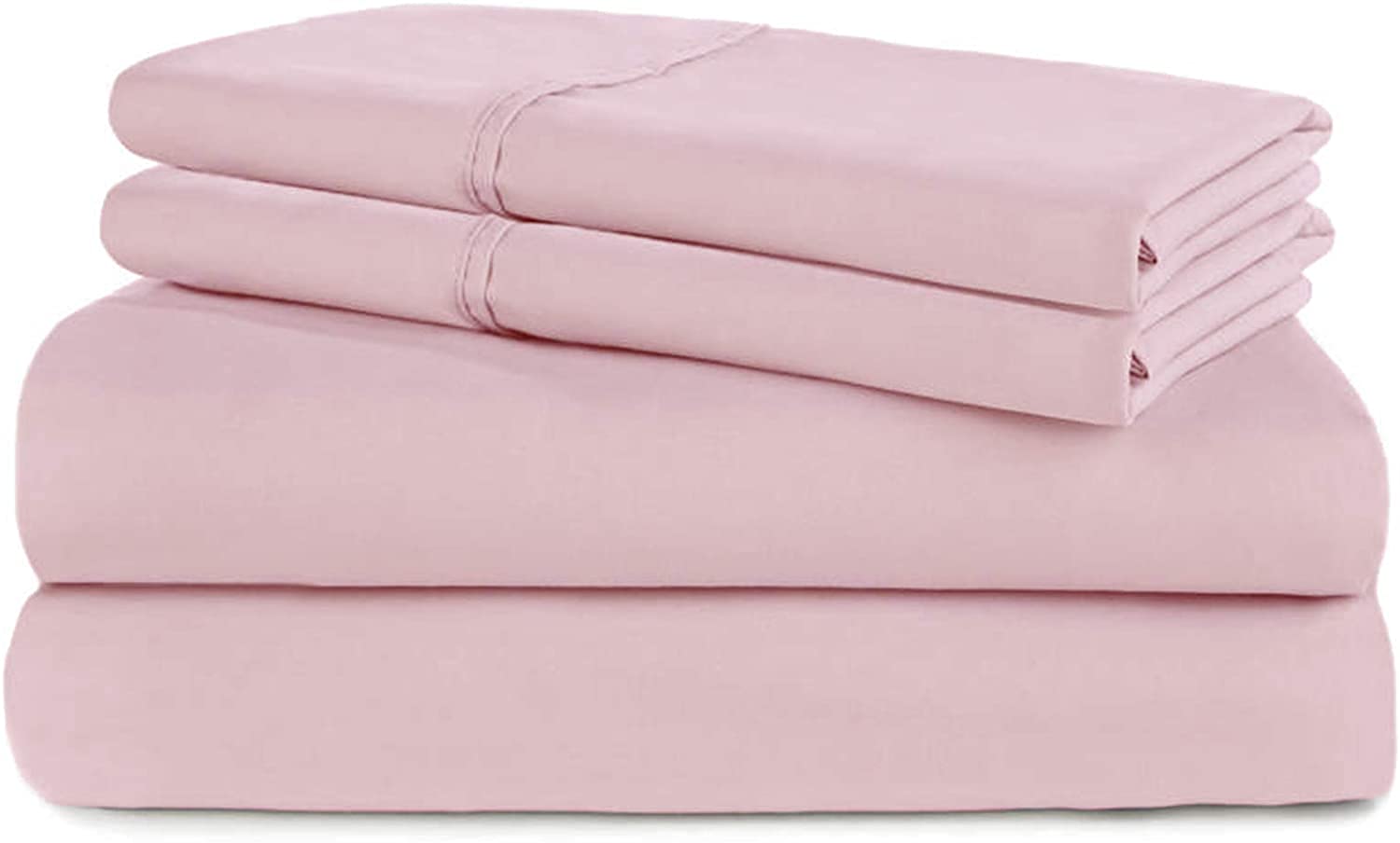 Impressive Design Twin XL Sheet Set Premium Long Staple Cotton Twin Extra Long Sheets - Sateen Weave for Soft and Silky Feel - Twin XL Sheets Set - 18" Deep Pocket - Bed Sheets (Pink)