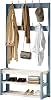3-in-1 Entryway Coat Rack Shoe Bench, Sturdy Wood Hall Tree with Storage Bench and 9 Removable Hooks, Storage Organizer Bench with,Coat Shoe Rack Stand Easy Assembly,100X30X170CM