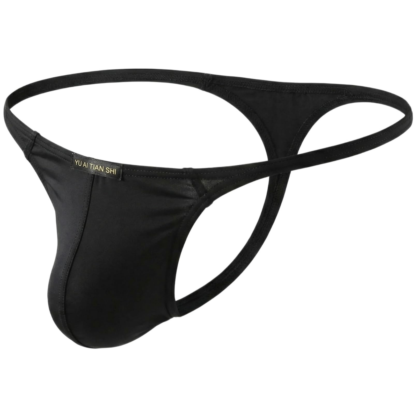 Men's Thong Underwear Male G String Sexy Bikini Low Rise Lingerie | Micro Naughty Panties For Play Medium Black