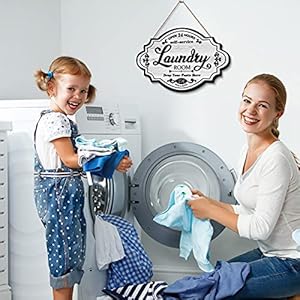 Jetec Vintage Wood Laundry Room Decor Laundry Room Wall Sign Farmhouse Rustic Family Inspirational Motto for Bathroom, Home, 12 x 8 x 0.2 Inch(White) Jetec Vintage Wood Laundry Room Decor Laundry Room Wall Sign Farmhouse Rustic Family Inspirational Motto for Bathroom Home 12 x 8 x 02 InchWhite