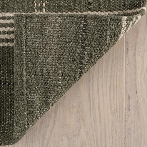 Rugs USA x Nate Berkus Downing Plaid Wool Cozy Area Rug, 7' 6" x 9' 6", Green - Image 5