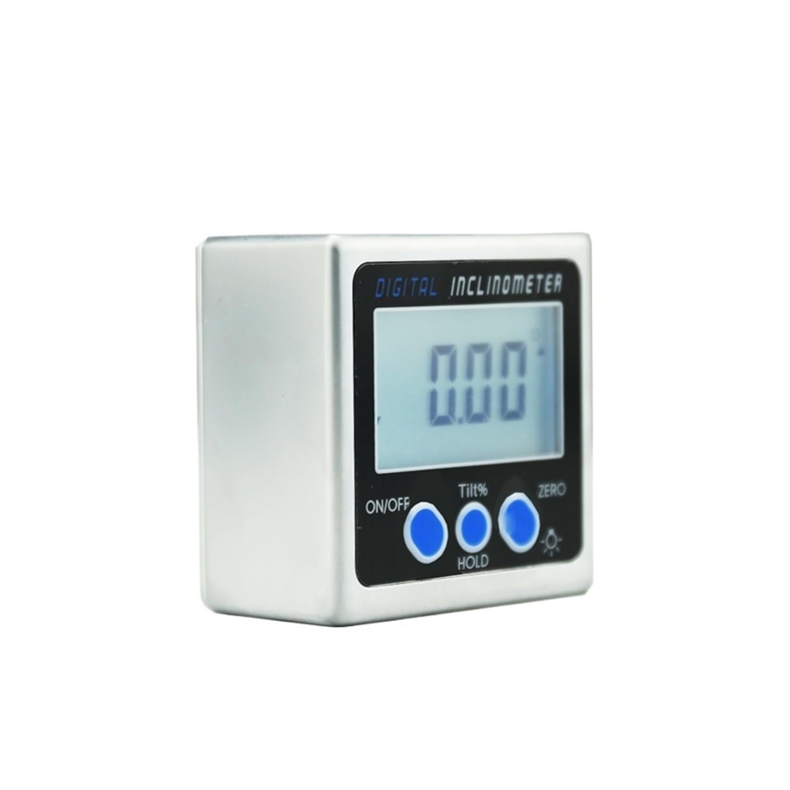 Inclinometro con display digitale, misuratore di angolazione, scatola di inclinazione a 360°, righello angolare completamente in metallo con retroilluminazione, valore che può essere ruotato automatic