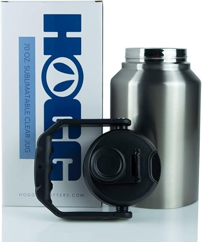 Miniatura 2 de Hogg Jarra sublimable con revestimiento blanco de 100 onzas. Bricolaje, personalizable, añade logotipo, vinilo, tinta de alcohol o purpurina y epoxi