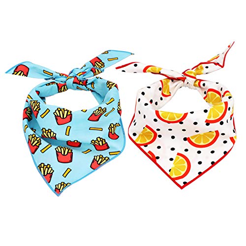 Dog Bandana FRENCH FRIES Fast Food Dog Bandana Summer Dog Bandana Food Bandana Bandana For Dog Cute Bandana Puppy Bandana(M)