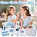 deAO Girl Dress-Up 18 Pieces Dress Up Set with Long Cape,Wand,Gloves,Kids Makeup Kit for Toddler Girl 3+ Years Old Toys Christmas Birthday Party Gift