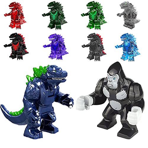 Set of 10 Godzilla Vs King Kong Action Figures, Godzilla Vs Kong Toys 2021, Godzilla Vs Kong Movie, Movable Joint Action Figures, Assembled Toys for Kids Lucasarto (Super Godzilla Package)