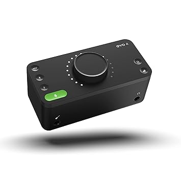 Audient EVO 4 Professional 2in/2out USB Audio Interface for Recording, Live Streaming, Gaming & Podcasting with 48V Phantom Power, Dual XLR, Line & DI Input Plus SmartGain Feature & Free Software Bundle - image, photos