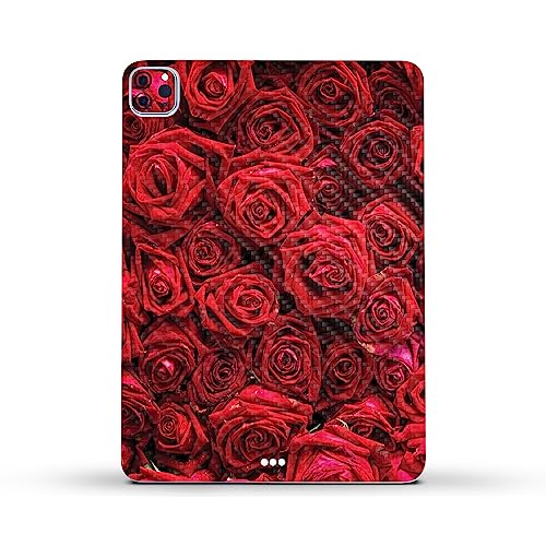 Image of MightySkins Carbon Fiber Skin Compatible with Apple iPad Pro 11 inch M2 4th Gen (2022) Full Wrap Kit - Too Many Roses | Protective Durable Textured Carbon Fiber Finish | Easy to Apply | Made in The USA