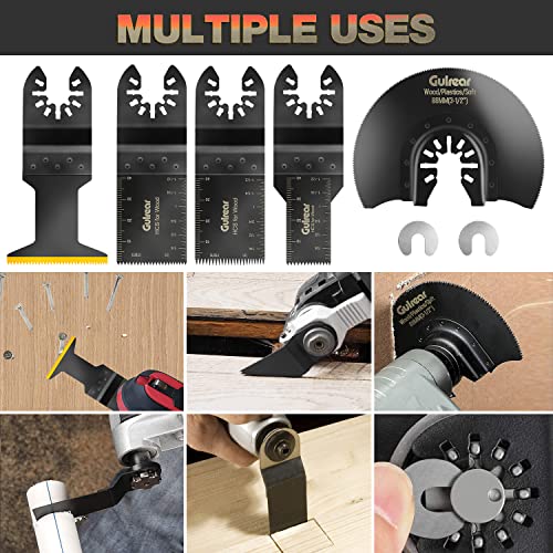 Gulrear TITANIUM OSCILLATING MULTITOOL BLADE KIT 25Pcs Universal Oscillating Tool Oscillating Saw Blades thumb #1
