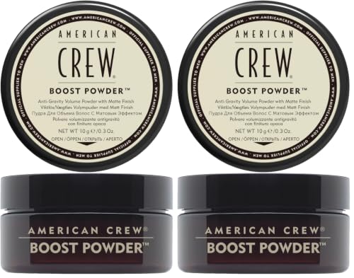 American Crew - Boost Powder, Polvo Voluminizador para el Pelo, Aporta Volumen, Cuerpo y Textura, Acabado Natural y Mate, Sin Brillo, Apto para Todo Tipo de Cabellos (Paquete de 2)