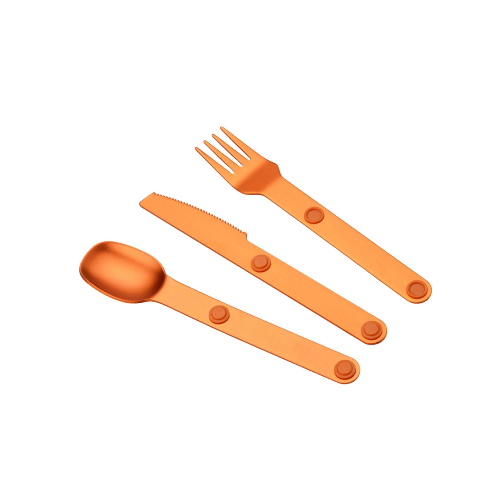 jiingekk Aluminum Cutlery Set 3 Piece Fork Spoon for Backpacking Dishwasher Safe Utensils