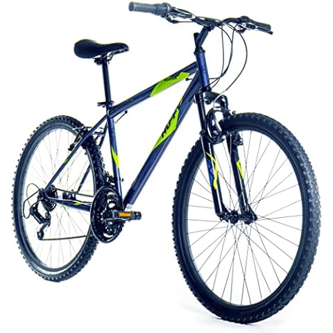 Huffy Stone Mountain Mens 26 Inch Wheel Hardtail Mountain Bike Front Suspension 21 Speed Blue Adults Cover