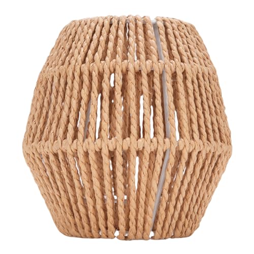Abat-jour en corde de papier tissé rustique E27 E14 pour décoration de maison