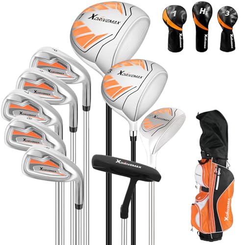 XDriveMax 10 Pieces Complete Mens Womens Golf Clubs Set...