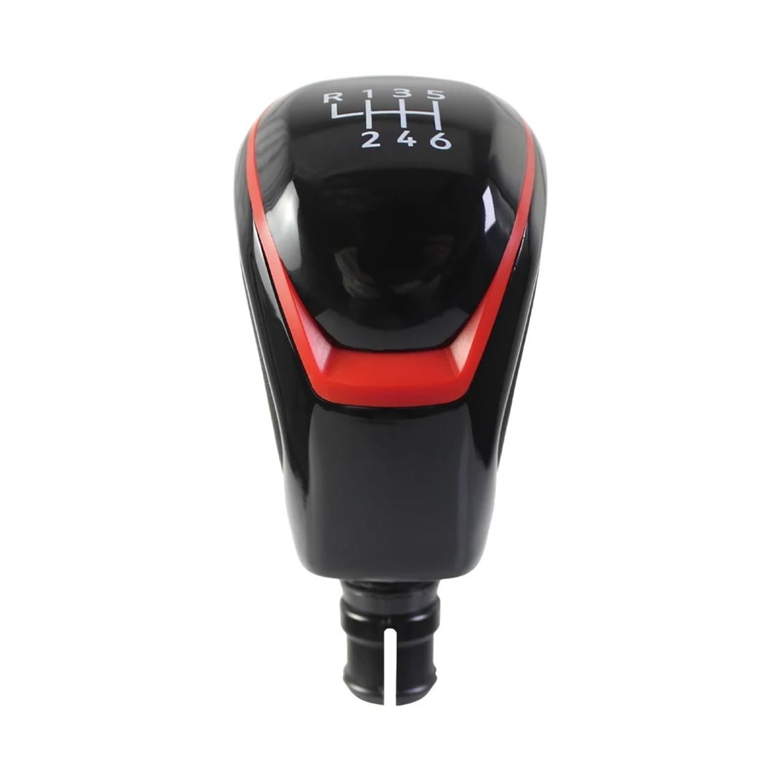 Ahrpkamerd One Color Gear Shift Knob 1Pcs For Golf 8 Manual 5 Speed 6 Speed 12Mm Gear Shift Knob Shift Knob(Black-Red 6Speed)