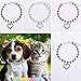 leasote Pet Diamond Necklace Collars, Bling Heart-shaped Pendant Cat Rhinestones Necklace, Adjustable Dog Jewelry Collar for Small Cats Puppy Necklace Suit for Pet Wedding Birthday Party Multicolor M