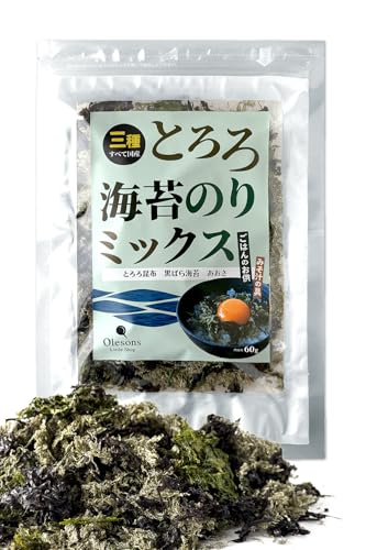 とろろ海苔のりミックス 60g オルソンズリトルショップ 味噌汁の具 国産 とろろ昆布 黒ばら海苔 あおさ