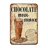Chocolate Milkshake Iron Poster Painting Tin Sign Vintage Wall Decor for Cafe Bar Pub Home Beer Decoration Crafts