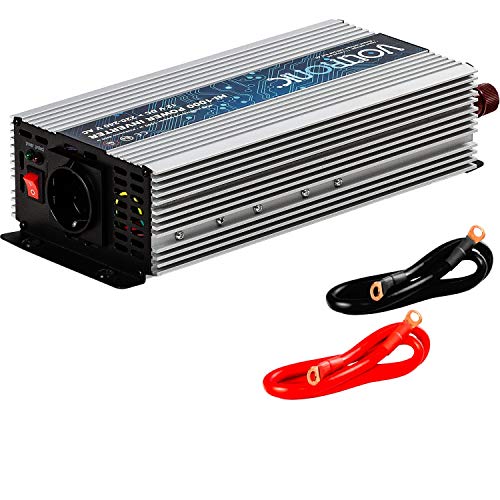 ® MODIFIZIERTER Sinus Spannungswandler 1000W mit E-Kennzeichen, 12V auf 230V, Stromwandler Inverter Wechselrichter Auto PKW