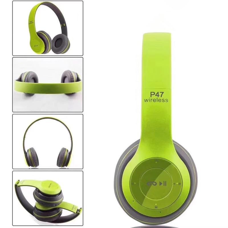 Image of P -57 Wireless Bluetooth Over-Ear Headphones with Mic, Foldable, Rechargeable Stereo Headset for All Smartphone, Laptop