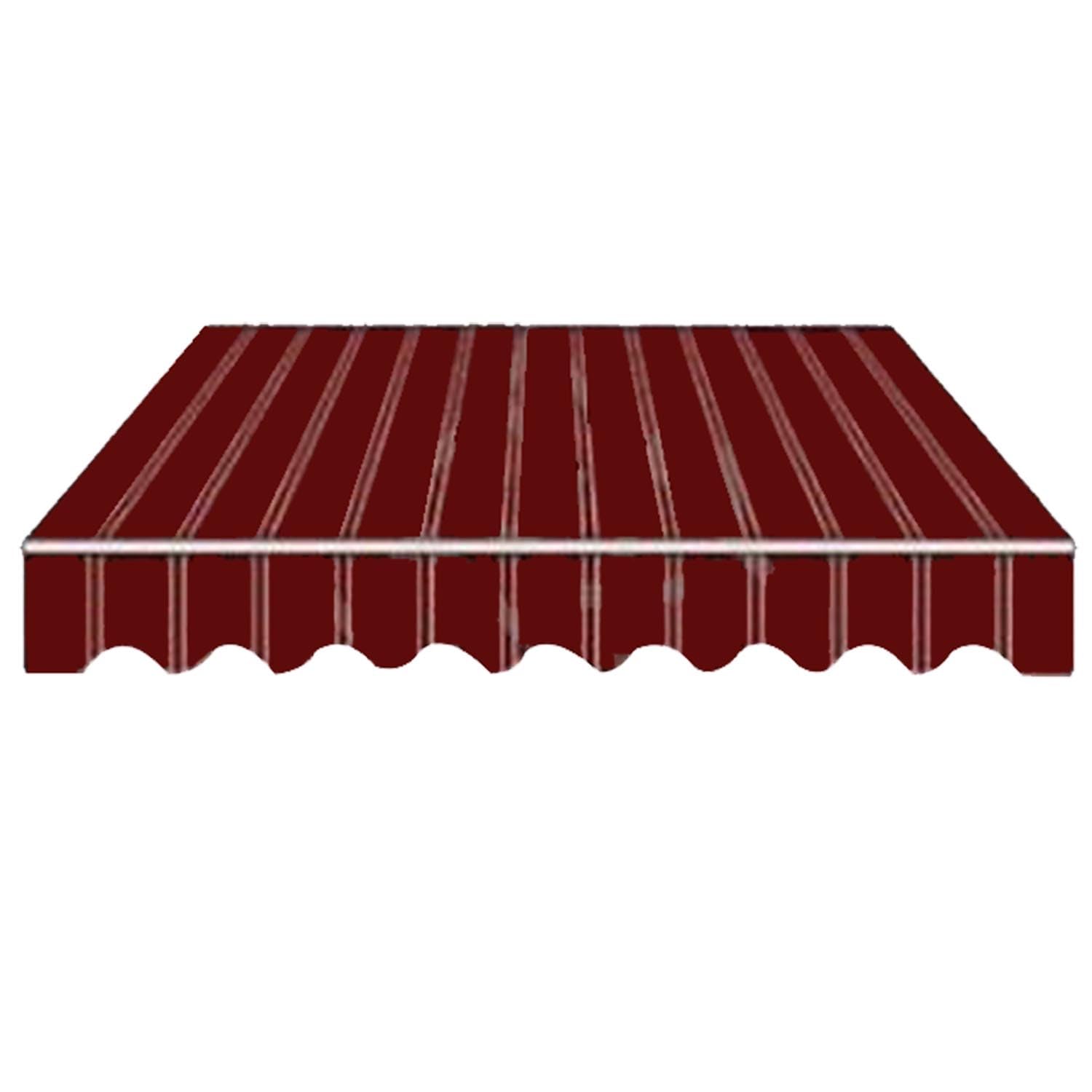 Toile pour abri de terrasse à rayures brunes pour un déjeuner ombragé