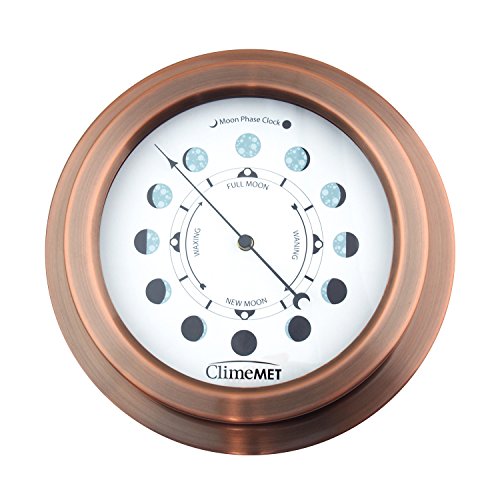 ClimeMET CM4306 Moon Phase Clock (Rose Copper)