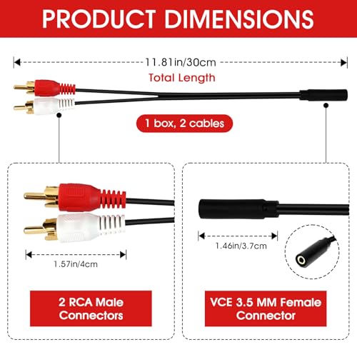 Adaptador Y RCA 2 unidades, 1 macho a 2 hembras miniatura 2