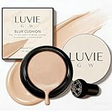 NovaCharm Cushion CC Foundation, Air Cushion CC Cream with Mushroom Head Applicator, Buildable Coverage Moisturizing Foundation, Long Lasting Natural Finish, Lightweight Makeup for All Skin Types