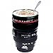 NEALMART Tazza per fotocamera, tazza per obiettivo, tazza da caffè, Canon EF24-105, tazza da viaggio con porta biscotti, tazza in acciaio inossidabile per caffè, tè o acqua