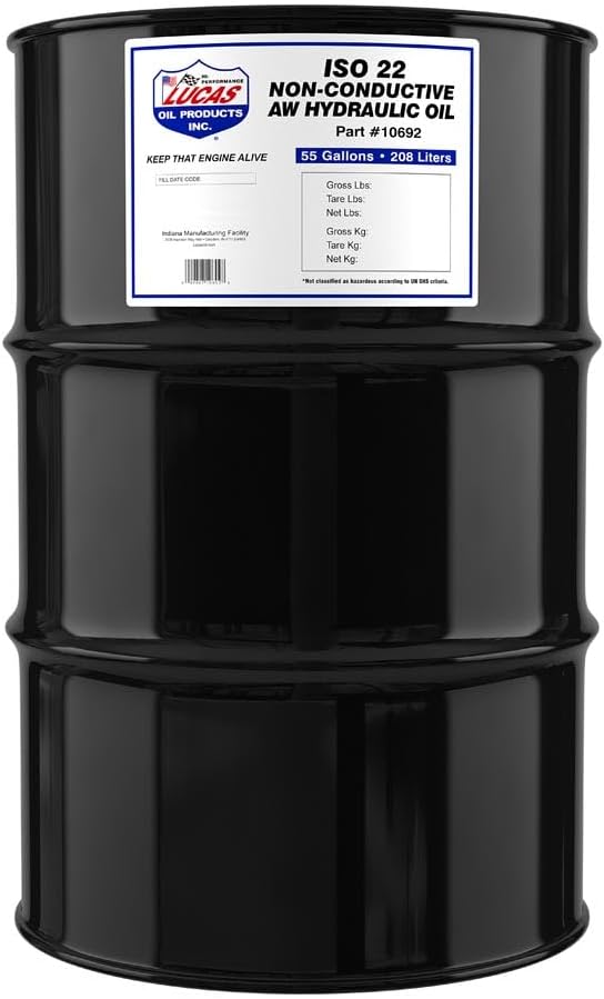 Lucas Oil Synthetic Non-Conductive Anti-Wear Hydraulic Oil, 5 Gallons