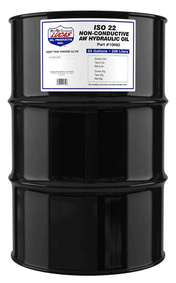 Lucas Oil Synthetic Non-Conductive Anti-Wear Hydraulic Oil, 5 Gallons