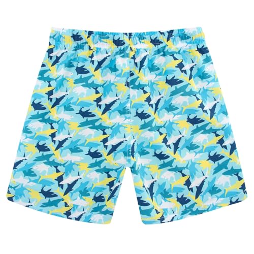 Image of Cozople Boys Swim Trunks Compression Liner Swim Shorts Quick Dry Bathing Suit with Boxer Brief Swimwear 2-20T