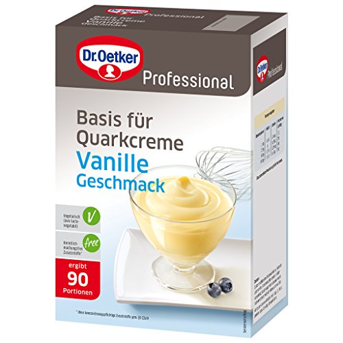 Dr. Oetker Professional Basis für Quarkcreme mit Vanille-Geschmack, Dessertpulver in 1 kg Packung