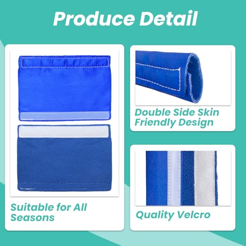 Image of NATAKU 8Pack Satin Strap Covers, Breathable Silk Strap Cushions for Mask Strap Headgear,Universal and Reusable Fleece Strap Comfort Pad, C Papa Accessories & Supplies for Reducing Red Mark(Blue)