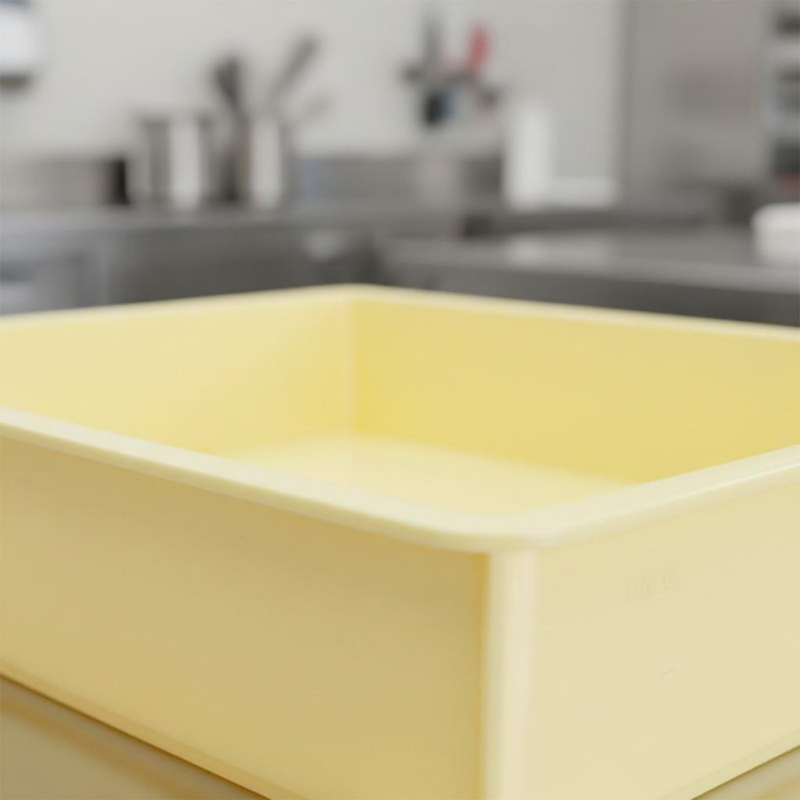 Scatola di Fermentazione con Coperchio Qualità Professionale Attrezzatura da Cucina Impilabile per Pizzaioli, Contenitore Per Impasto Giallo C13, Altezza 105mm