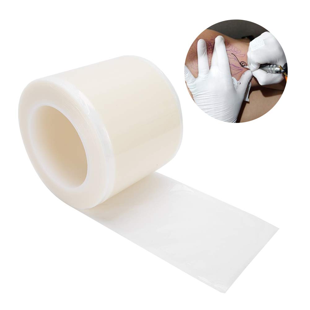 Film barrière, film protecteur de tatouage, instruments sanitaires 1200 feuilles/rouleau de protection anti-buée pour l'équipement de protection(Colorless and transparent)