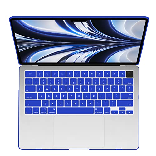 Image of IBENZER Compatible with New 2023 2022 MacBook Air 13 inch M2 case, Model A2681, Plastic Hard Shell Case with Keyboard Cover for M2 Mac Air 13.6 in with Touch ID, Royal Blue, MAT13-KK-RBL+1