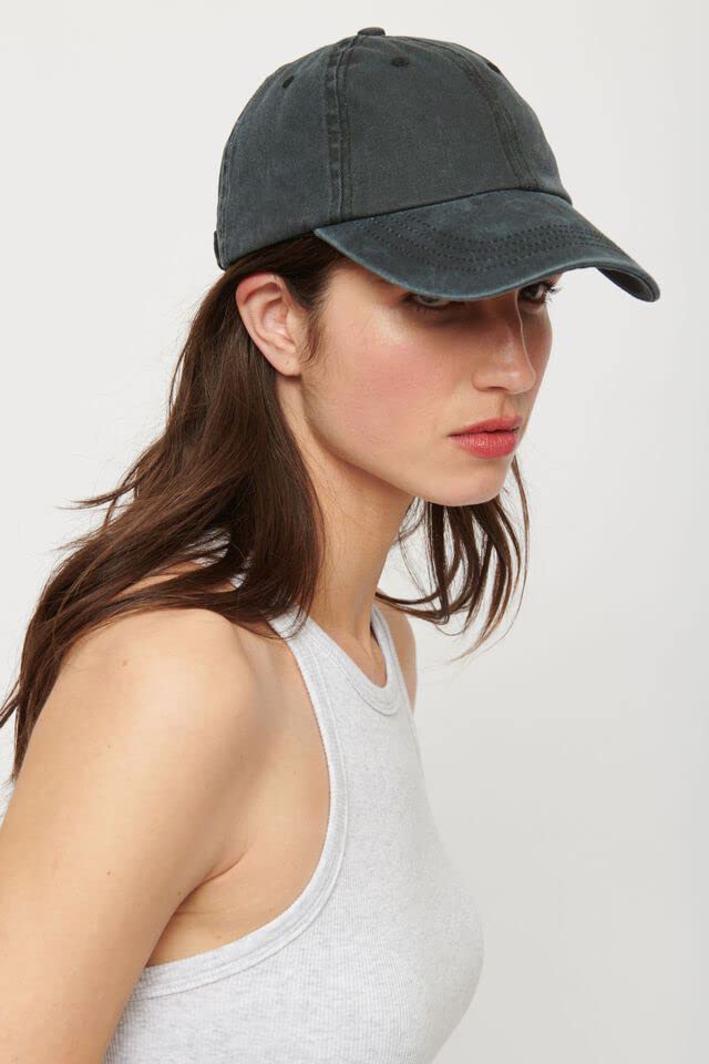 Image of Eohak Ponytail Baseball Hat Distressed Retro Washed Cotton Twill
