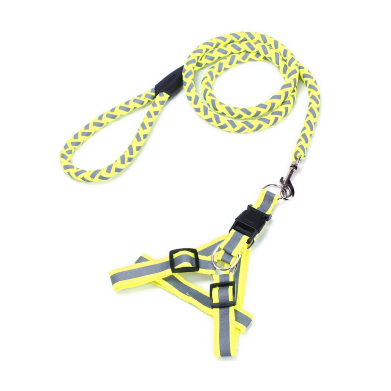 Toddmomy Reflective Retractable Leash for Small Leash with Chest Harness Puppy Harness 1.2x120cm