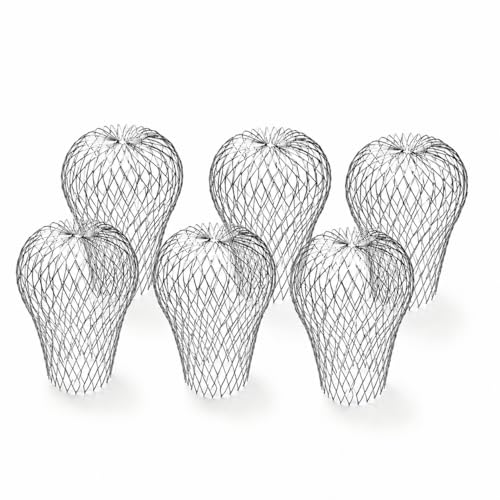 GNIQOAIX 6 Pcs Crapaudine de Gouttière, Protection de Gouttière, Grille Gouttiere Anti Feuilles, Crapaudines Extensibles en Alliage d’Aluminium pour Descentes des Eaux Pluviales Diamètre de 3 à 15 cm