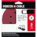 PORTER-CABLE 735800405 No.40 5-Inch Hook/Loop 8-Hole Disc, 5-Pack