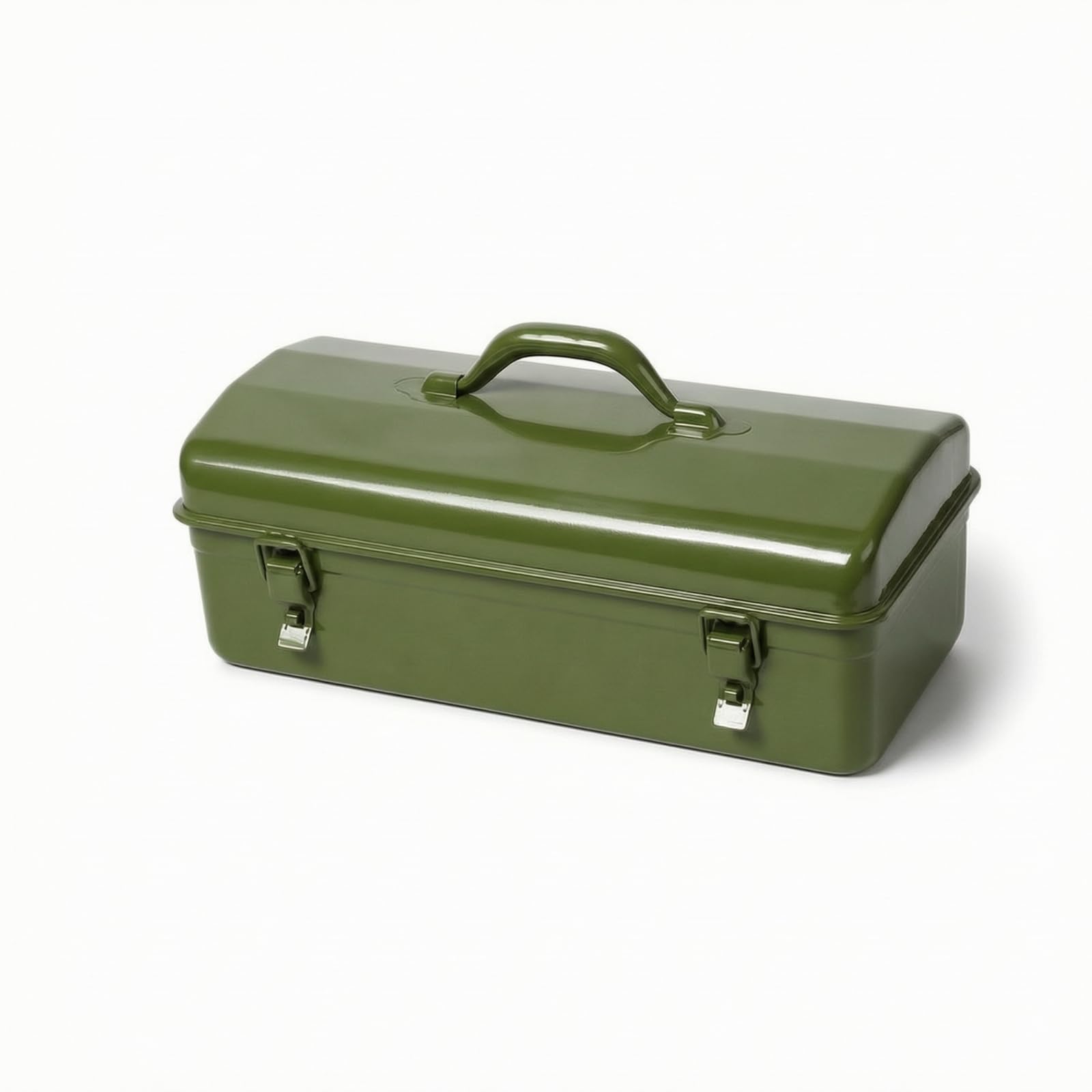 Caja Herramientas Metal Reados, Caja Herramientas con Tapa Articulada y Cierres Bloqueo, Segura, para Reparaciones Domésticas, Negro