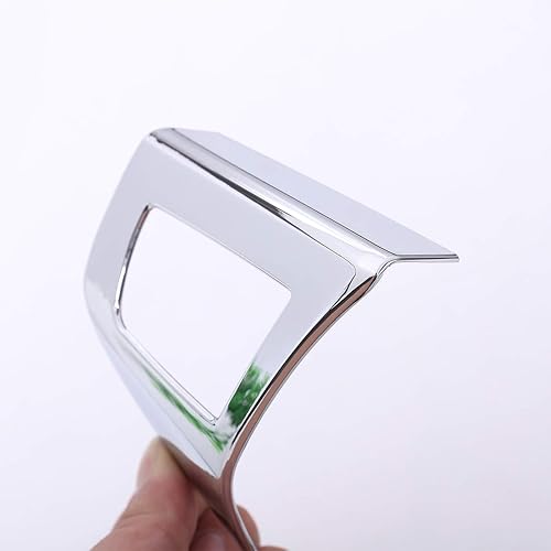 Miniatura 8 de ABS cromo coche volante botón marco etiqueta 2 unids para Maserati Levante Ghibli Quattroporte auto accesorios