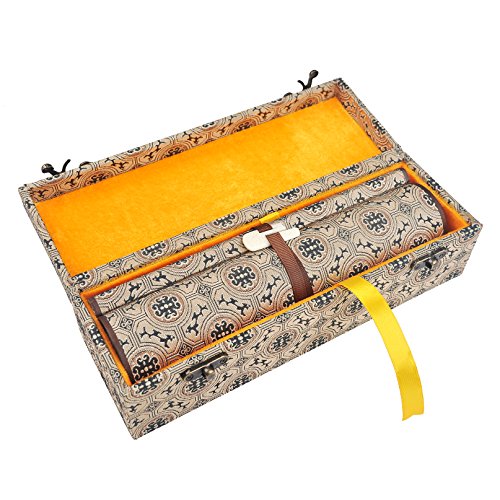 SJ023 Hmayart Blank Hand Scroll with Silk Brocade Box/Event Or Wedding Guest Book (22 x 330 cm/8.66 x 130 inch) (SJ023_us)