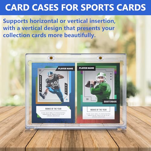Image of DEDC Vertical Booklet Magnetic Case Storage Magnet Card Holder Cardholder 175PT One Touch Trading Baseball Cards Protector UV Protection Display Showcase No PVC(2CT-134mm)