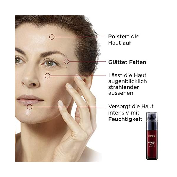L'Oréal Paris Augenpflege, Revitalift Laser X3, Anti-Aging Augencreme mit 3-fach Wirkung, Hyaluronsäure, 15 ml & Serum… – Bild 7